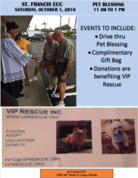 Pet Blessing Day – Benefits to proceed VIP RESCUE!